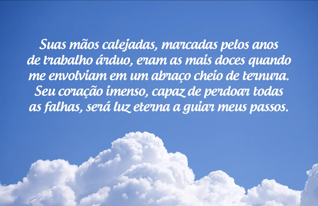 Suas mãos calejadas