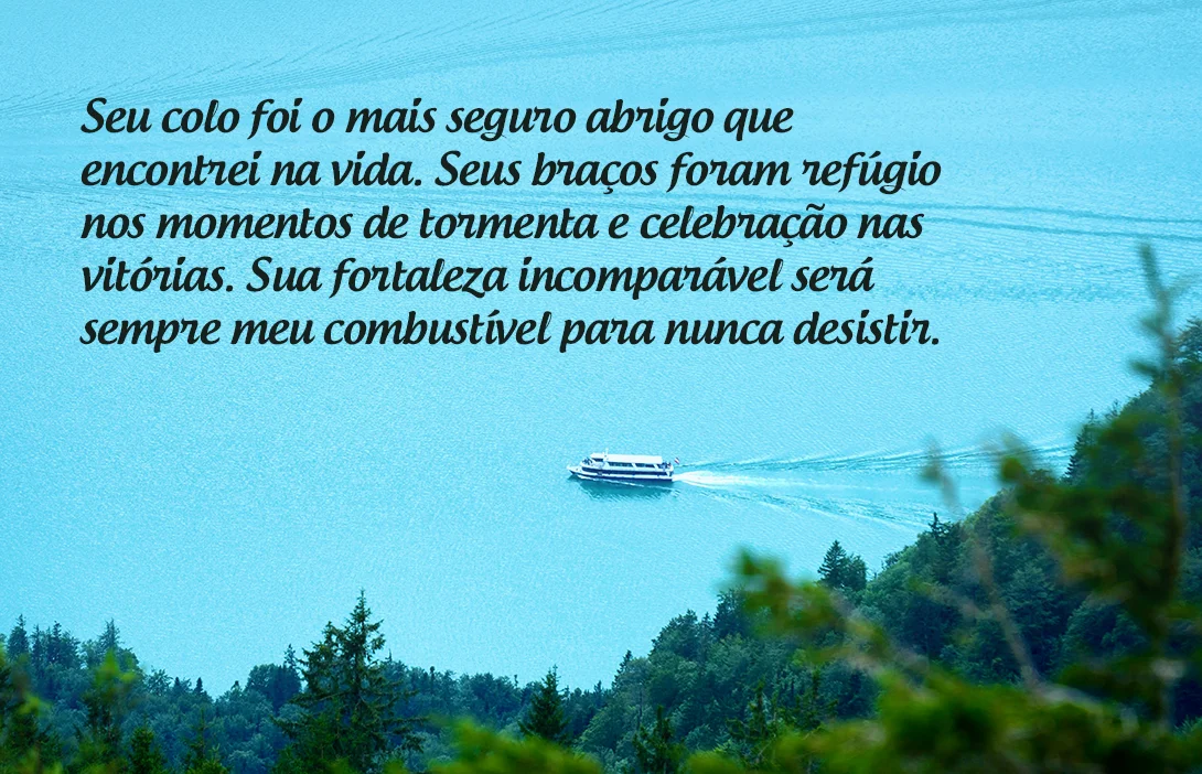 Seu colo foi o mais seguro