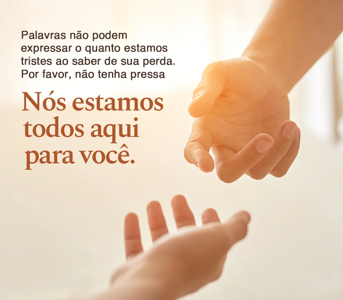 Palavras não pode expressar o quanto estamos tristes ao saber de sua perda