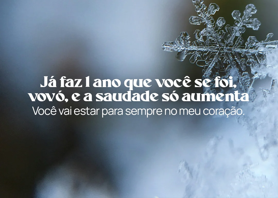 Já faz 1 ano que você se foi, vovó, e a saudade só aumenta