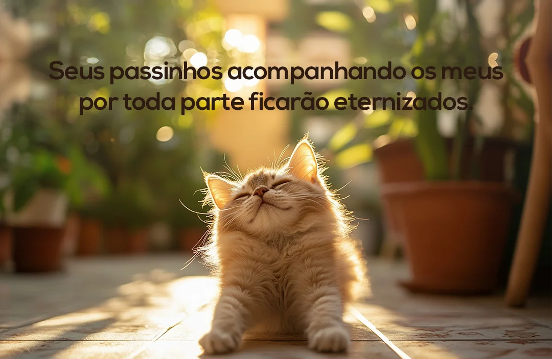 Seus passinhos acompanhando os meus por toda