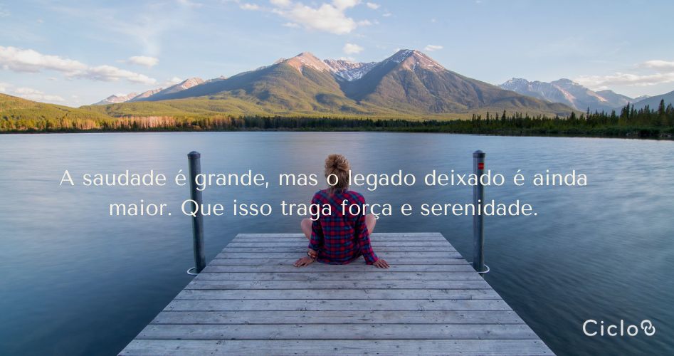 A saudade é grande, mas o legado deixado é ainda maior. Que isso traga força e serenidade.