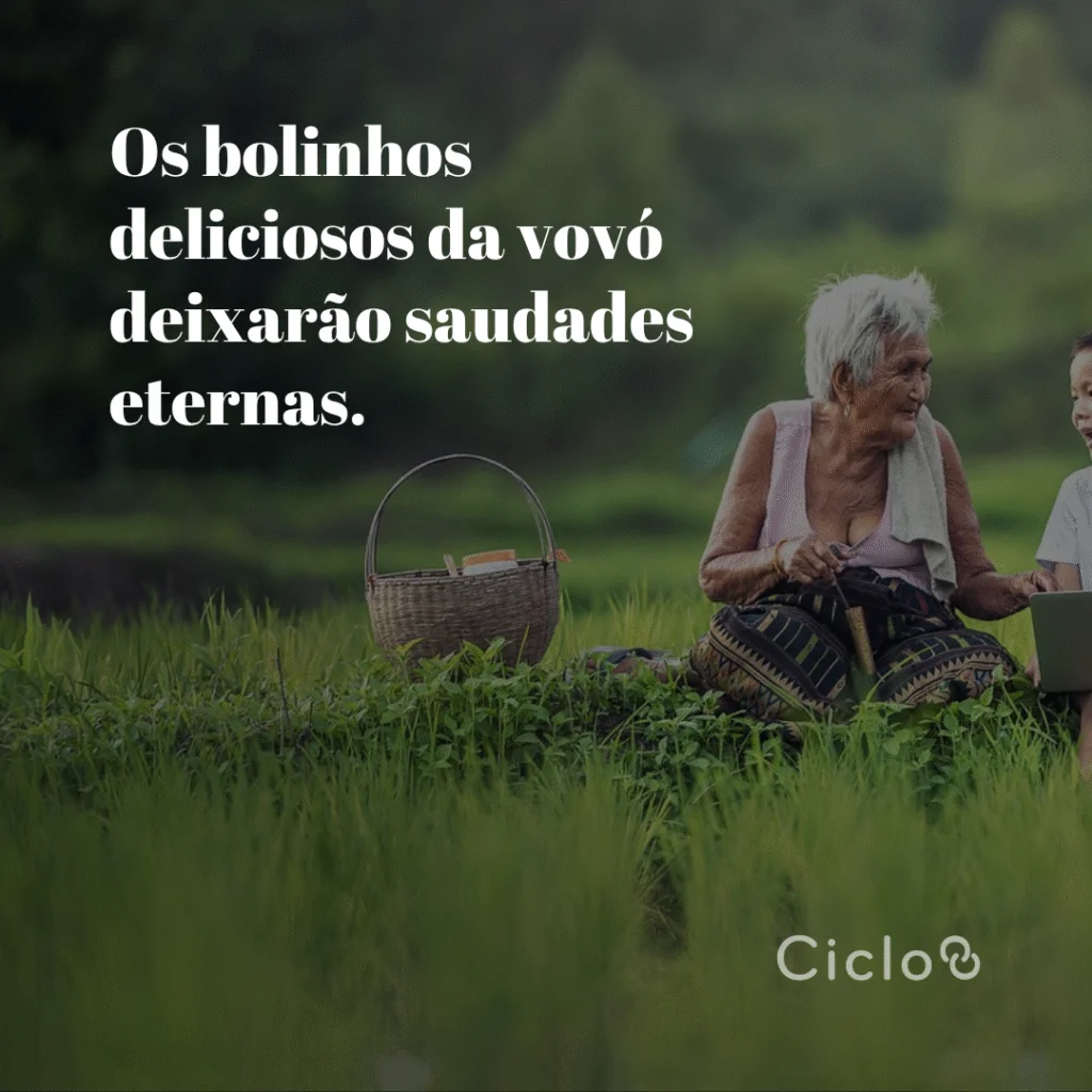 Os bolinhos deliciosos da vovô deixarão saudades eternas