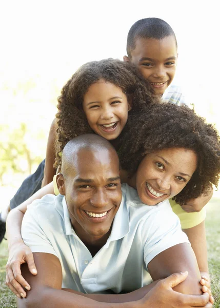 Família brasileira unida e feliz